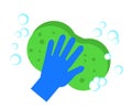 Car wash symbol. Glove and sponge for washing. Royalty Free Stock Photo